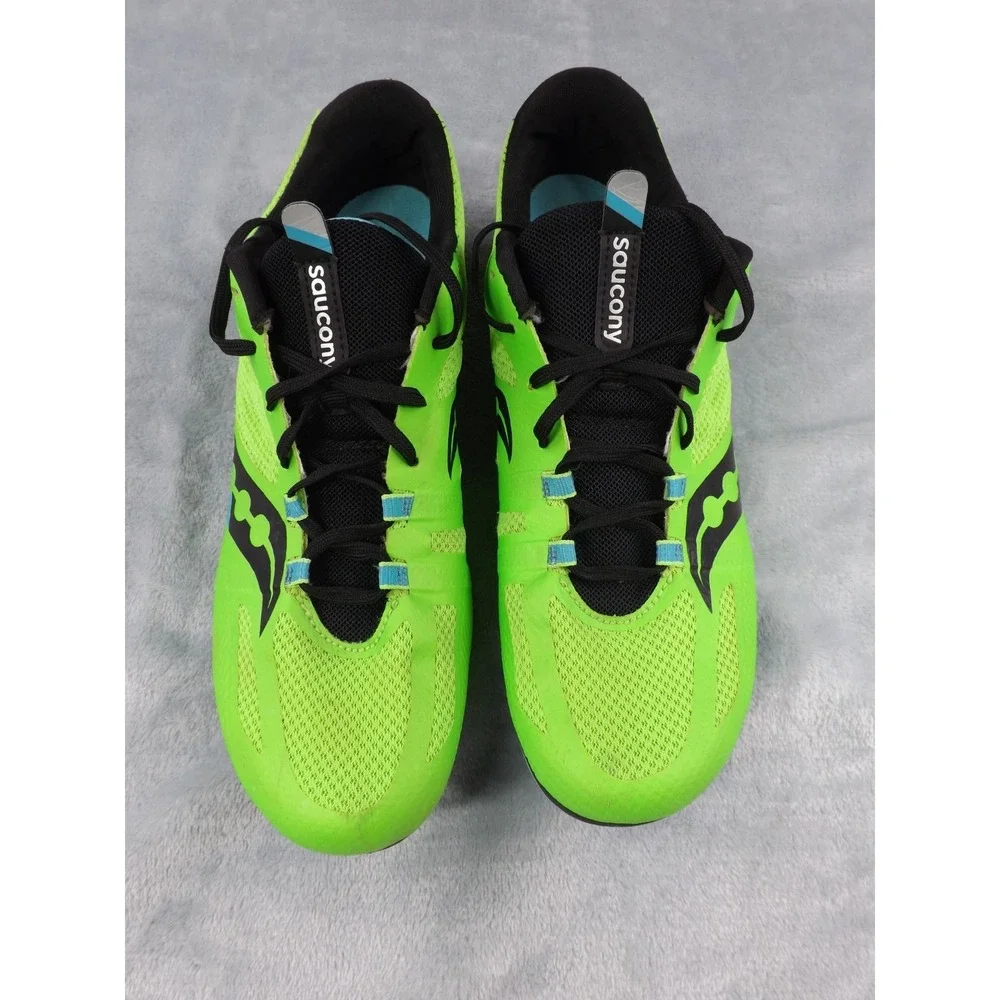 Saucony Vendetta 3 Racing/Running/Track Shoes Men's Size 8.5‎ Green/Black/Blue - Picture 9 of 16